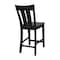 International Concepts Ava Solid Wood Counter Height Bar Stool - 24" Seat Height - Coal S75-132 - alternate 3